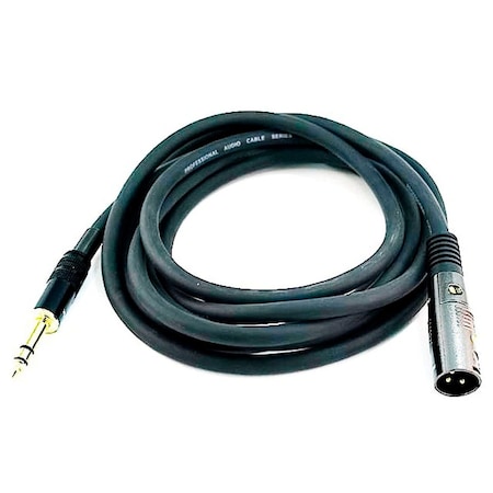 Monoprice Xlr M To 1/4" Trs M 16AWG Cable, 10 ft. 4762