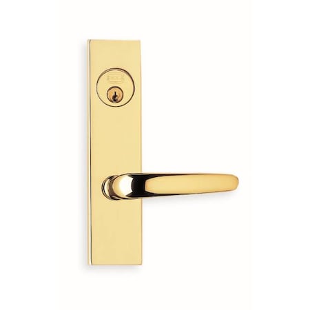 Omnia LH 762 Lever 4000 Plate Classroom 234BS Mortise Lock Bright Brass 4762J00L1