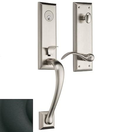 Baldwin Single Cylinder Handlesets Satin Black 85352.190.LENT