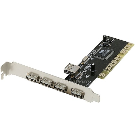 Monoprice Usb 5-Port 2.0 Pci Expansion Card Via 48
