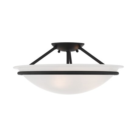 Livex Lighting Newburgh 3 Light Black Ceiling Mount 4824-04