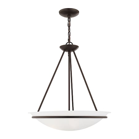 Livex Lighting Newburgh 3 Light Bronze Pendant 4826-07
