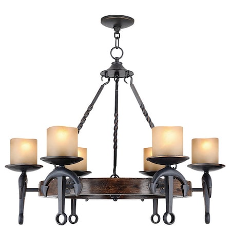 Livex Lighting Cape May 6 Light Olde Bronze Chandelier 4866-67