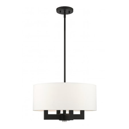Livex Lighting Black Chandelier, 4 Light 48784-04