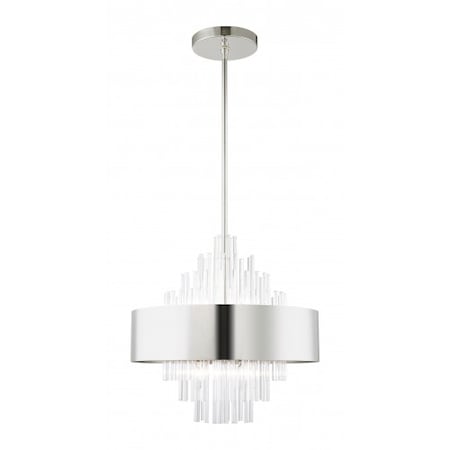 Livex Lighting Polished Nickel Pendant Chandelier, 8 Lig 48874-35
