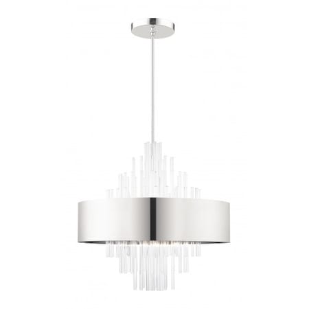 Livex Lighting Polished NickelPendant Chandelier, 10 Lig 48876-35