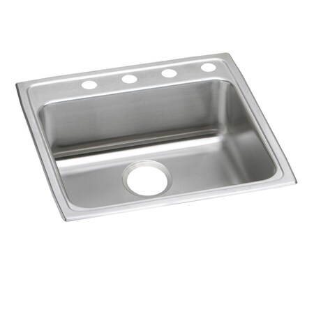 Elkay Lustertone Classic Stainless Steel 22" x 22" x 5" 3-Hole Single Bowl Drop-in ADA Sink LRAD2222503