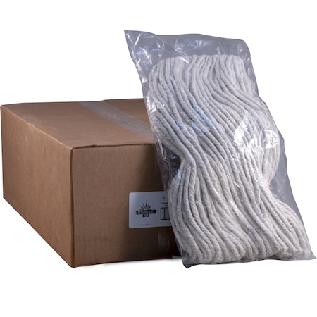 Performance Plus 4 Ply Wet Mop, 16 oz Dry Wt, Cut-End, White, Cotton, PK12, P09001 P09001