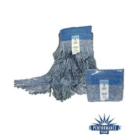 Performance Plus Large Mop, Looped-End, Blue, Blended, PK12 P28313