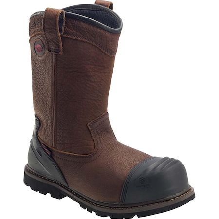 Avenger Safety Footwear Men's Wellington Boot, 7, Composite Toe, 11 in H, Brown, A7876 A7876