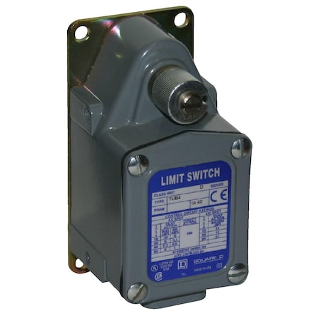 Telemecanique Sensors Severe Duty Limit Switch, No Lever, Rotary, SPDT, 12A @ 600V AC, Actuator Location: Side 9007TUB1M11