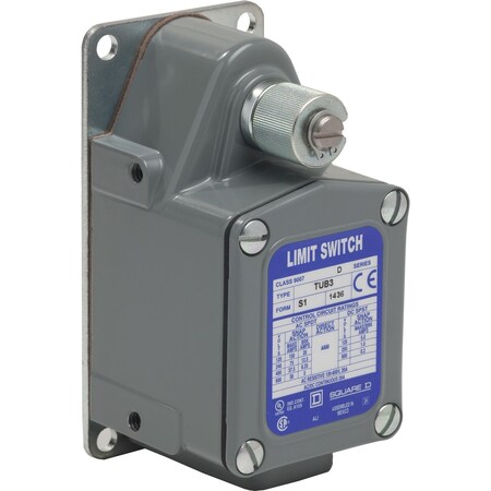 Square D Severe Duty Limit Switch, 12A @ 600V AC, Actuator Location: Side 9007TUB3S1