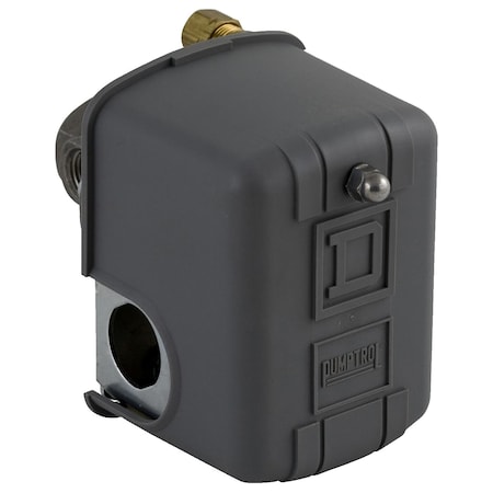Telemecanique Sensors Pressure Switch, Standard, DPST, 1 Ports, 1/4" MNPT, 100 to 200 psi Range, Polypropylene 9013FHG59J59X