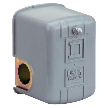 Square D Pressure Switch, (1) Port, 1/4 in MNPT, DPST, 9 to 30 psi, Standard Action 9013FSG49J15