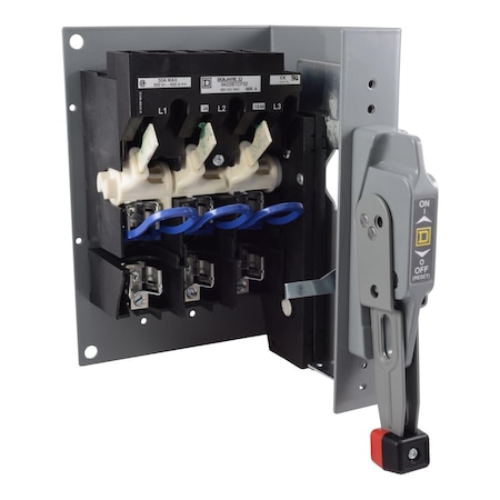 Square D Operating mechanism, flange mounted, fixed depth assembly, 30A, 600 V, no fuse, switch mechanism, 6 inch handle 9422BTCN30