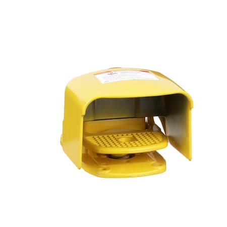 Square D Foot Switch, Harmony, industrial, pedal and side shields, latch, 0.6A at 600 VAC, DPDT contact, NEMA 2, 4, 13 enclosure 9002AW15