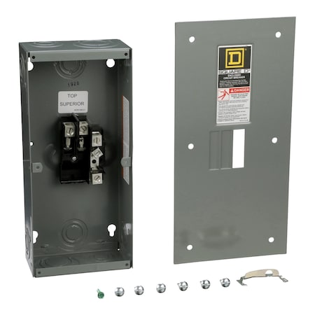 Square D Circuit Breaker Enclosure, QO, 2 Spaces, 100A, 240V, 1 Phase QO2100BNF