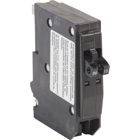 Square D Miniature Circuit Breaker, QO Series, 15A, 1x1, 1x1 Pole, 240V AC, 10kA at 120/240V AC QO3015
