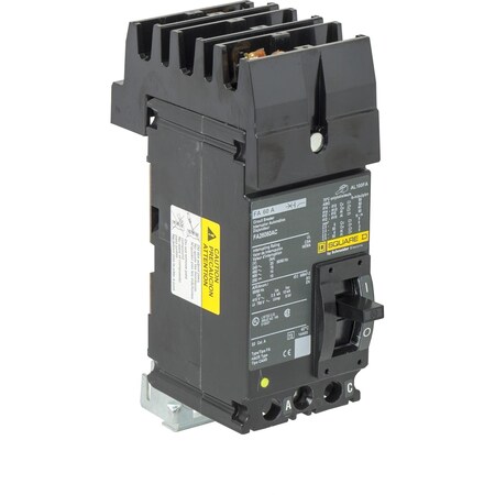 Square D Molded Case Circuit Breaker, 60, 600VAC, 2 Pole, FA Series FA26060AC