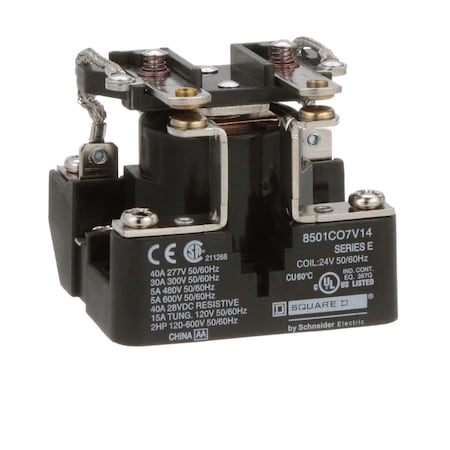 Square D Panel Mount, Power Relay, 30 A, Screw 8501CO7V14