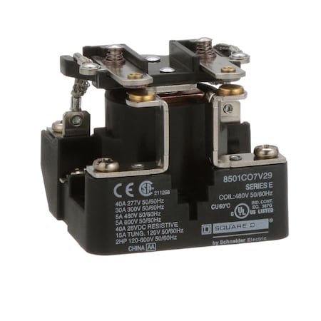 Square D Panel Mount, Power Relay, 30 A, Screw 8501CO7V29