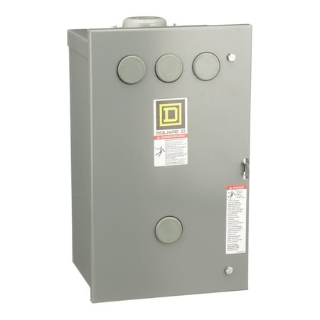 Square D Contactor, Type L, multipole lighting, electrically held, 30A, 2 pole, 600V, 110/120VAC 50/60Hz coil, NEMA 3R 8903LH20V02