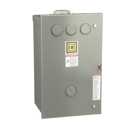 Square D Contactor, Type L, multipole lighting, electrically held, 30A, 4 pole, 600V, 110/120VAC 50/60Hz coil, NEMA 3R 8903LH40V02