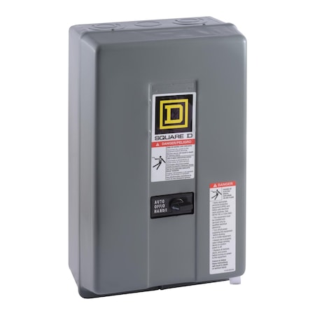 Square D Contactor, Type LX multipole lightling, mechanically held, 30A, 8 pole, 600V, 110/120VAC 50/60Hz coil, NEMA 1 8903LXG80V02CR6