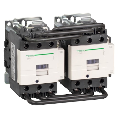 Schneider Electric IEC Magnetic Contactor, 1NC/1NO, 120V AC, 3 P, Reversing, Screw Clamp LC2D80G7