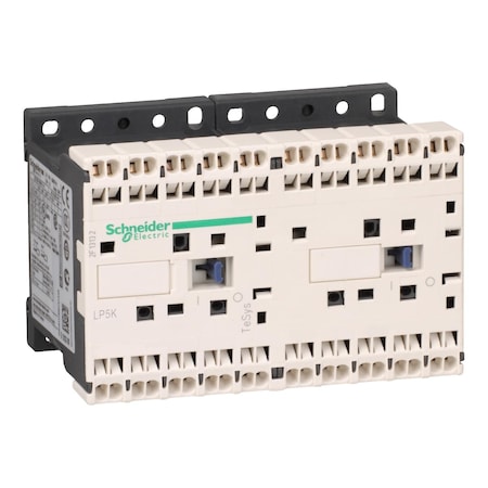 Schneider Electric IEC Magnetic Contactor, 1NC, 24V DC, 3 P, Reversing, Spring Type LP5K09013BW3
