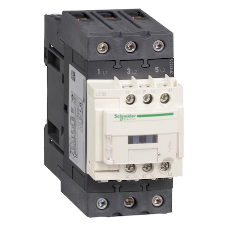 Schneider Electric IEC Magnetic Contactor, 1NC/1NO, 12V DC, 3 P, Non-Reversing, Screw Clamp LC1D65AJD