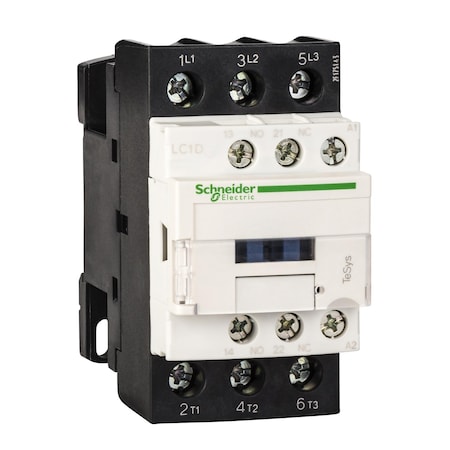Schneider Electric IEC Magnetic Contactor, 1NC/1NO, 240V AC, 3 P, Non-Reversing, Screw Clamp LC1D38U7
