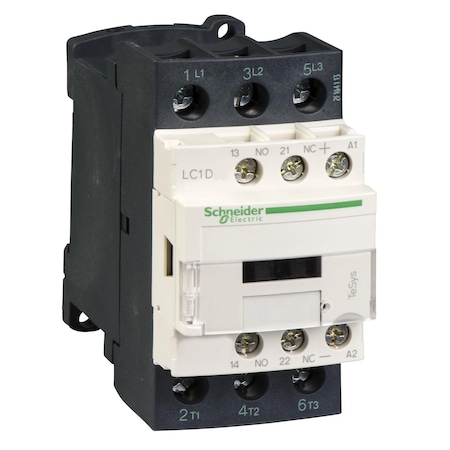 Schneider Electric IEC Magnetic Contactor, 1NC/1NO, 24V DC, 3 P, Non-Reversing, Box Lug LC1D256BD