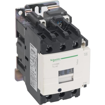 Schneider Electric IEC Magnetic Contactor, 1NC/1NO, 240V AC, 3 P, Non-Reversing, Screw Clamp LC1D65U7