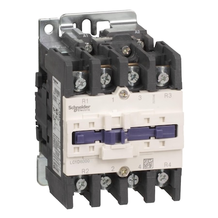 Schneider Electric IEC Magnetic Contactor, 4NO, 120V AC, 4 P, Non-Reversing, Screw Clamp LC1D80004G6