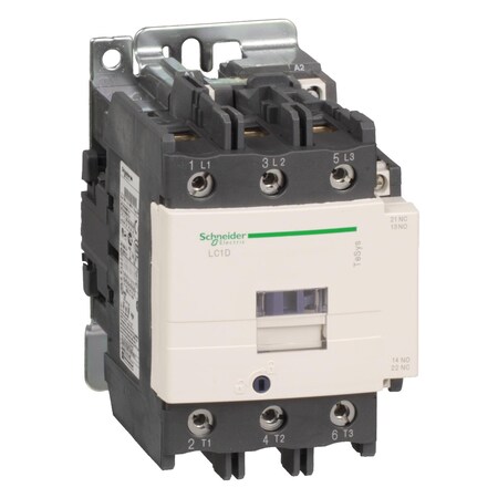 Schneider Electric IEC Magnetic Contactor, 1NC/1NO, 230V AC, 3 P, Non-Reversing, Screw Clamp LC1D80P7