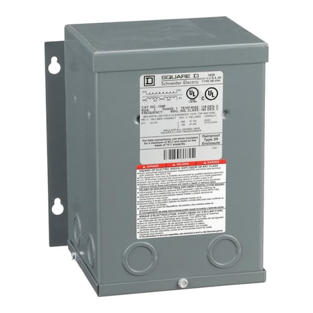 Square D General Purpose Transformer, 1 kVA, NEMA 3R, 120/240V AC, 277V AC 1S8F