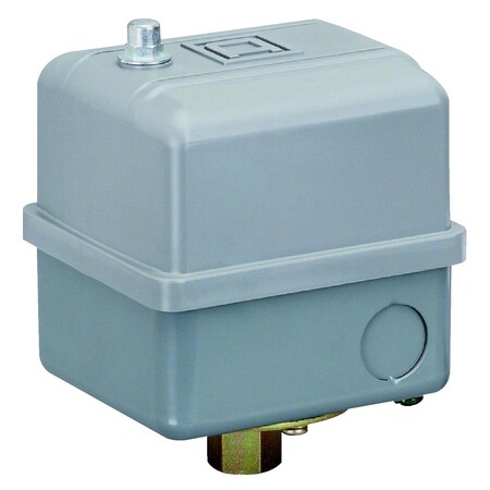 Square D Pressure Switch, (1) Port, 3/8 in FNPS, DPST, 5 to 80 psi, Standard Action 9013GSG3J20X