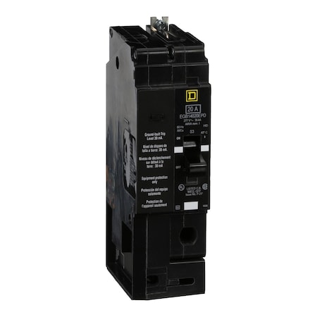 Square D Miniature Circuit Breaker, E FRAME Series, 20A, 1 Pole, 277V AC, 65kA at 120V AC EGB14020EPD