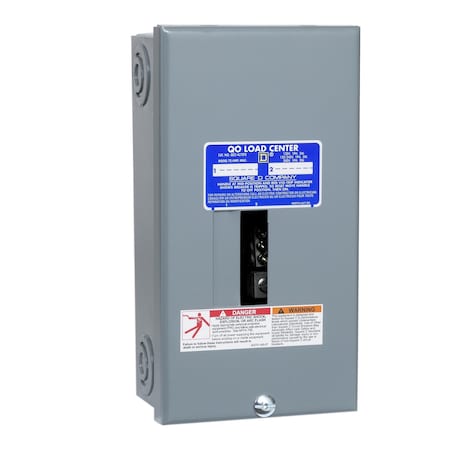 Square D Load Center, QO, 2 Spaces, 70A, 240V, Main Lug, 1 Phase QO24L70TS