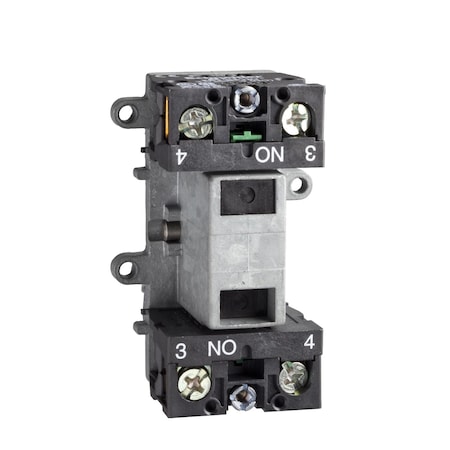 Schneider Electric Contact block, Harmony XAC, double contact, latching, single speed, front mounting, 2NO XENG3781