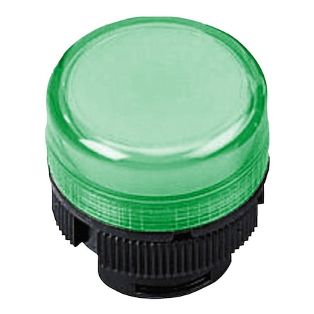 Schneider Electric Head for pilot light, Harmony XAC, for incandescent bulb, plastic, green cap, 22mm ZA2BV03