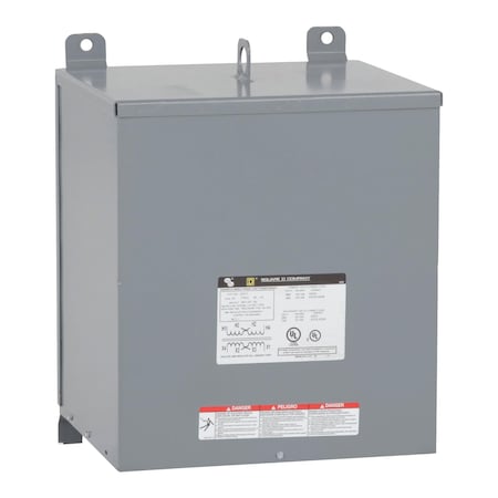 Square D General Purpose Transformer, 25 kVA, NEMA 3R, 120/240V AC, 240/480V AC 25S1F