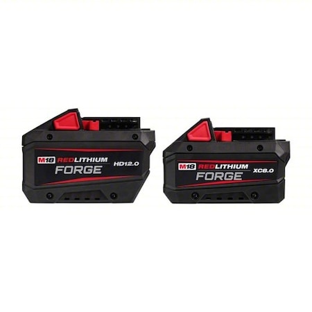 Milwaukee Tool M18 FORGE HD12.0 Battery + M18 FORGE XC8.0 Battery 48-11-1813, 48-11-1881