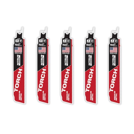 Milwaukee Tool 6 in x 10 TPI Reciprocating Saw Blade, 1-PK 48-00-6551