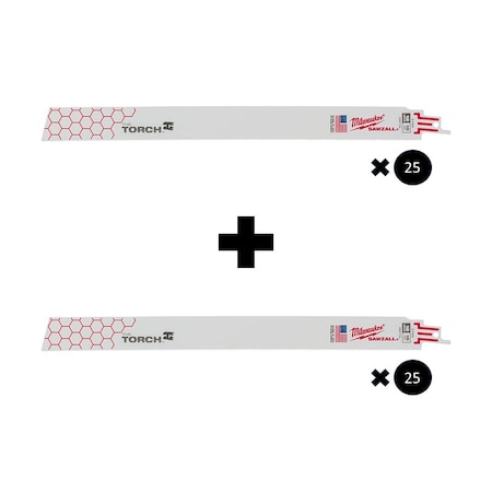 Milwaukee Tool SAWZALL BL 18T12LG, 50 Total 48-00-8789, 48-00-8789