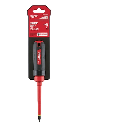 MILWAUKEE TOOL #2 ECX - 4" 1000V Insulated Screwdriver 48-22-2242