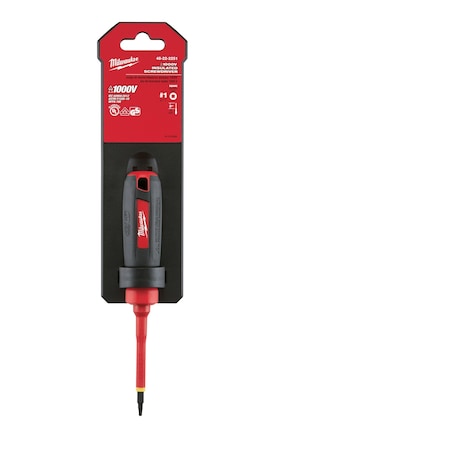 Milwaukee Tool 3 in. No 1 Square 1000 Volt Insulated Screwdriver 48-22-2251