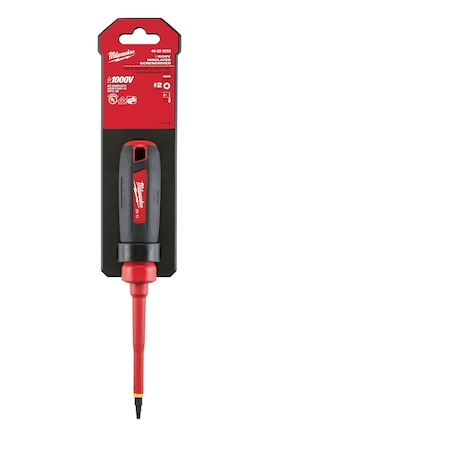 Milwaukee Tool 3 in. No 2 Square 1000 Volt Insulated Screwdriver