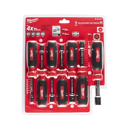 Milwaukee Tool 7 PC Hollow Shaft SAE Nut Driver Set 48-22-2407